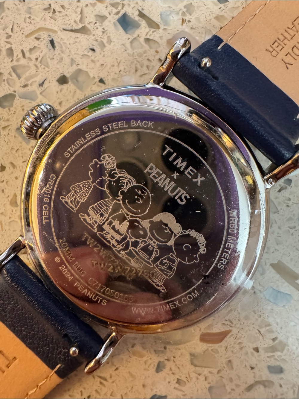 Timex Navy Dial Peanuts Pumpkin Watch with Blue Strap EUC - Picture 5 of 7